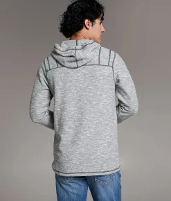 Tops | BKE Heathered Hoodie Glacier Grey Grey Flannel