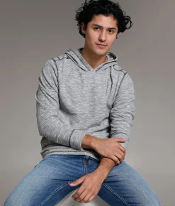 Tops | BKE Heathered Hoodie Glacier Grey Grey Flannel