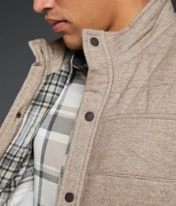 Tops|Coats & Jackets | Outpost Makers Heathered Vest Light Tan Brown