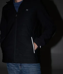 Tops | Maven Co-op Heat Quilted Softshell Hooded Jacket Black