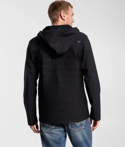 Tops | Maven Co-op Heat Quilted Softshell Hooded Jacket Black