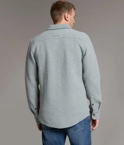 Tops | Maven Co-op Heat Standard Knit Shirt Blue Grey