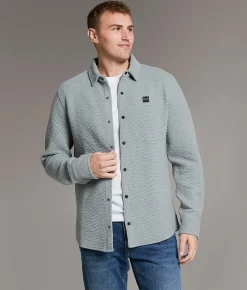 Tops | Maven Co-op Heat Standard Knit Shirt Blue Grey