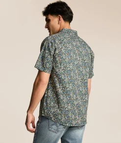 Tops | RVCA Heavy Bloom Shirt Vintage Navy