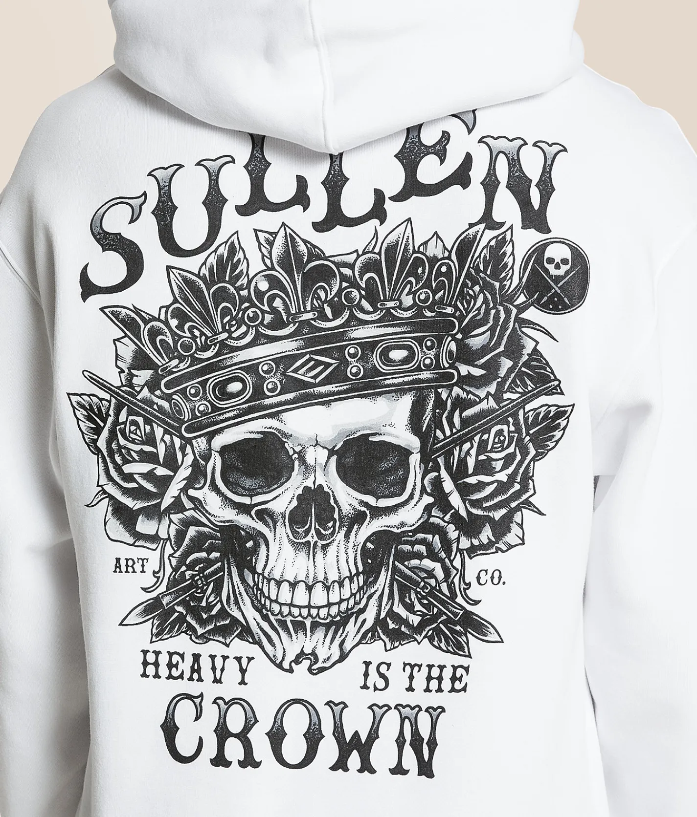 Tops | Sullen Heavy Crown Hooded Sweatshirt White
