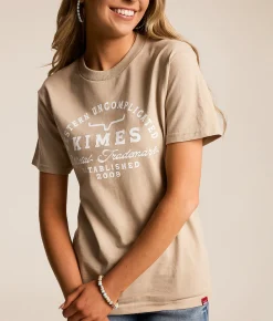 Kimes Ranch Heavy Text T-Shirt Sand Discount