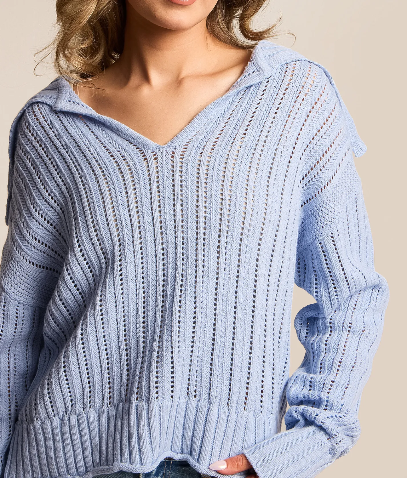 Z Supply Helena Sweater Blue Light New