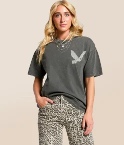 Modish Rebel He Never Lost Me T-Shirt Washed Black Outlet