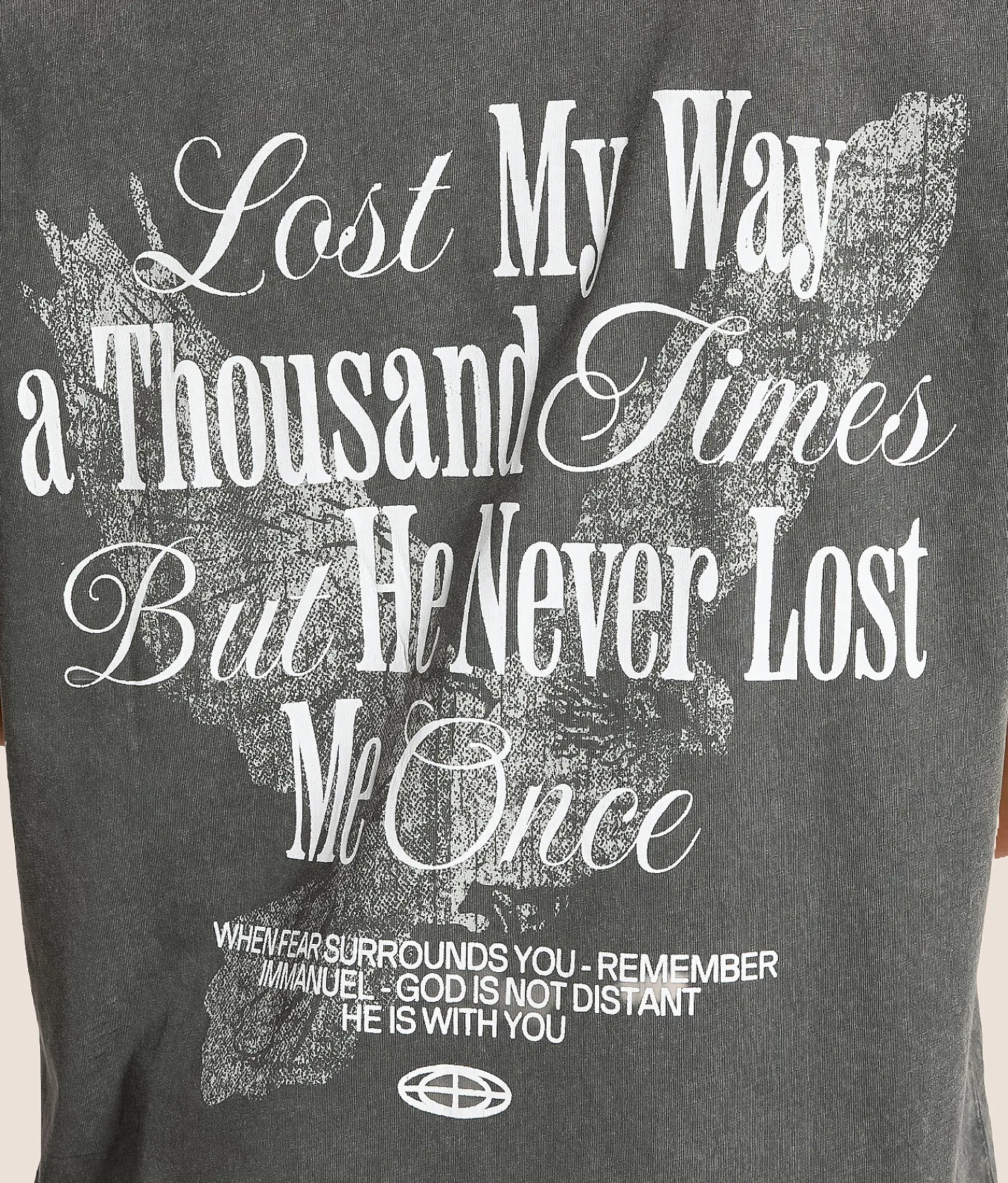 Modish Rebel He Never Lost Me T-Shirt Washed Black Outlet