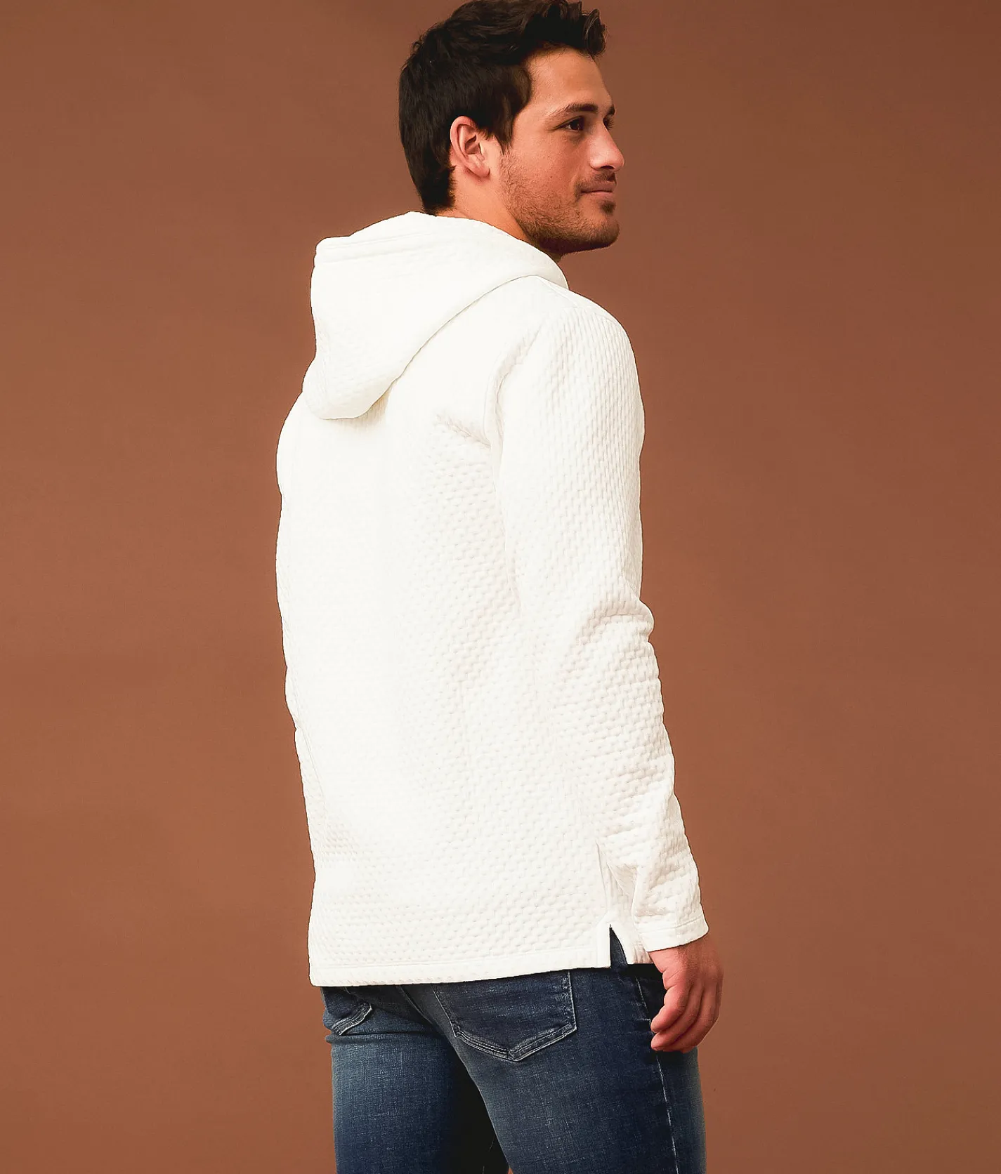 Outpost Makers Henley Hoodie White Hot