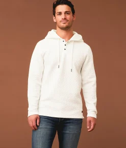 Outpost Makers Henley Hoodie White Hot