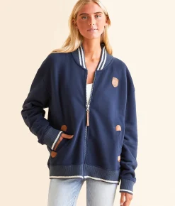 Wanakome Henlie Bomber Jacket Oxford Blue Best
