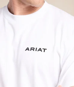 Tops|Graphic T-Shirts | Ariat Heritage Club T-Shirt White