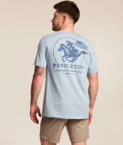 Tops|Graphic T-Shirts | Pendleton Heritage Western Vintage T-Shirt Denim Blue