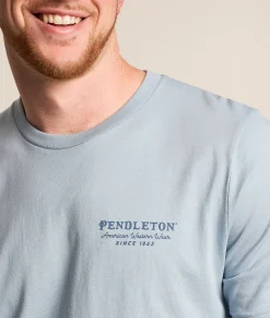 Tops|Graphic T-Shirts | Pendleton Heritage Western Vintage T-Shirt Denim Blue
