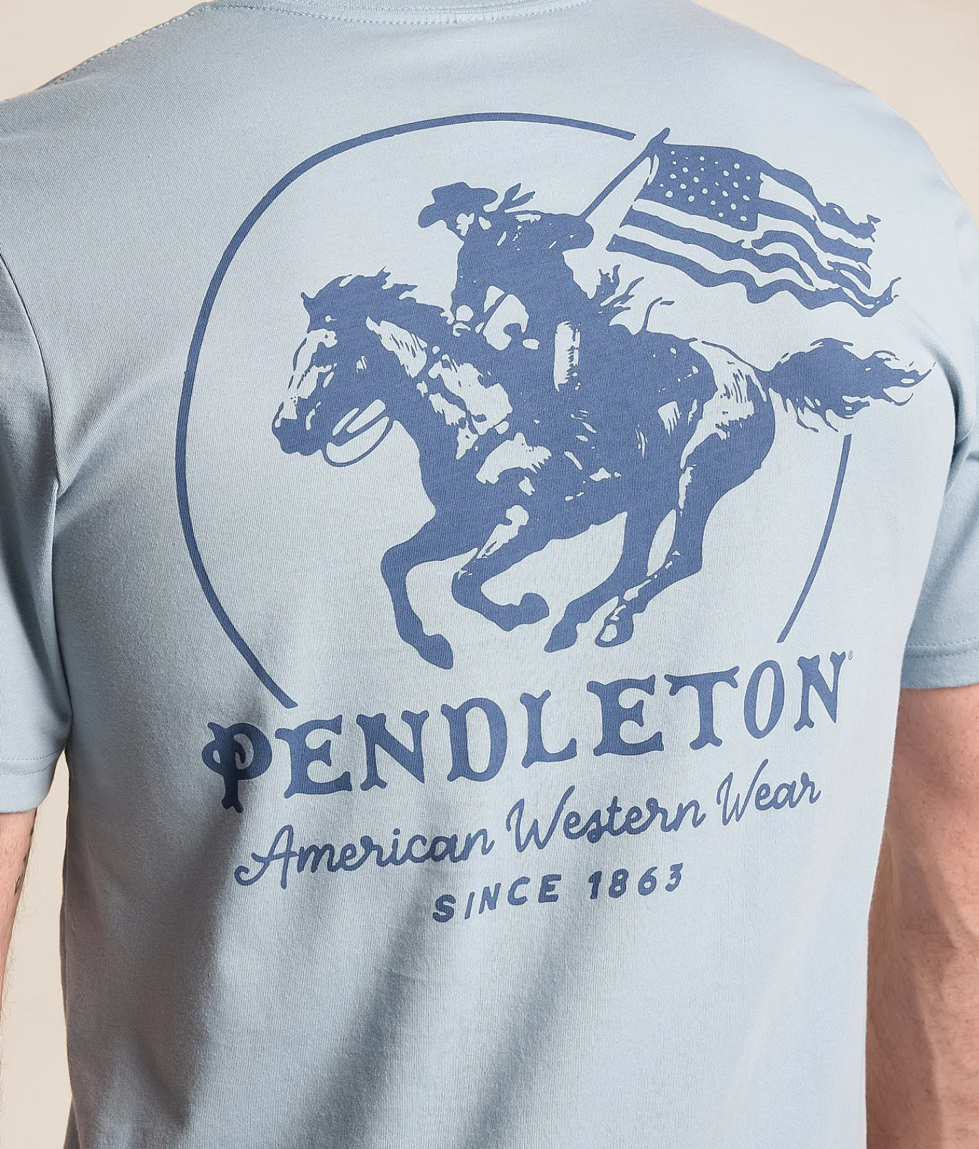 Tops|Graphic T-Shirts | Pendleton Heritage Western Vintage T-Shirt Denim Blue