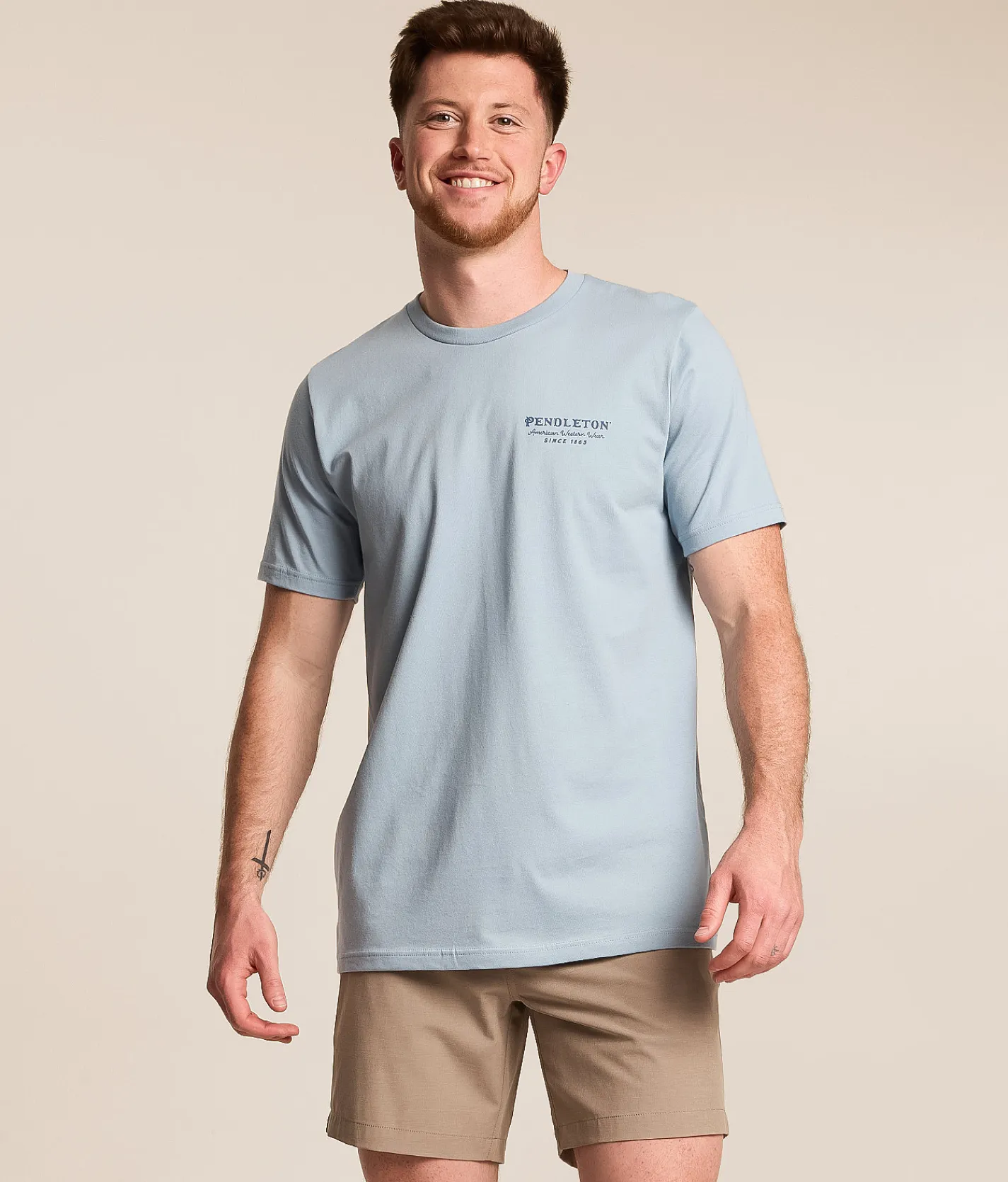 Tops|Graphic T-Shirts | Pendleton Heritage Western Vintage T-Shirt Denim Blue