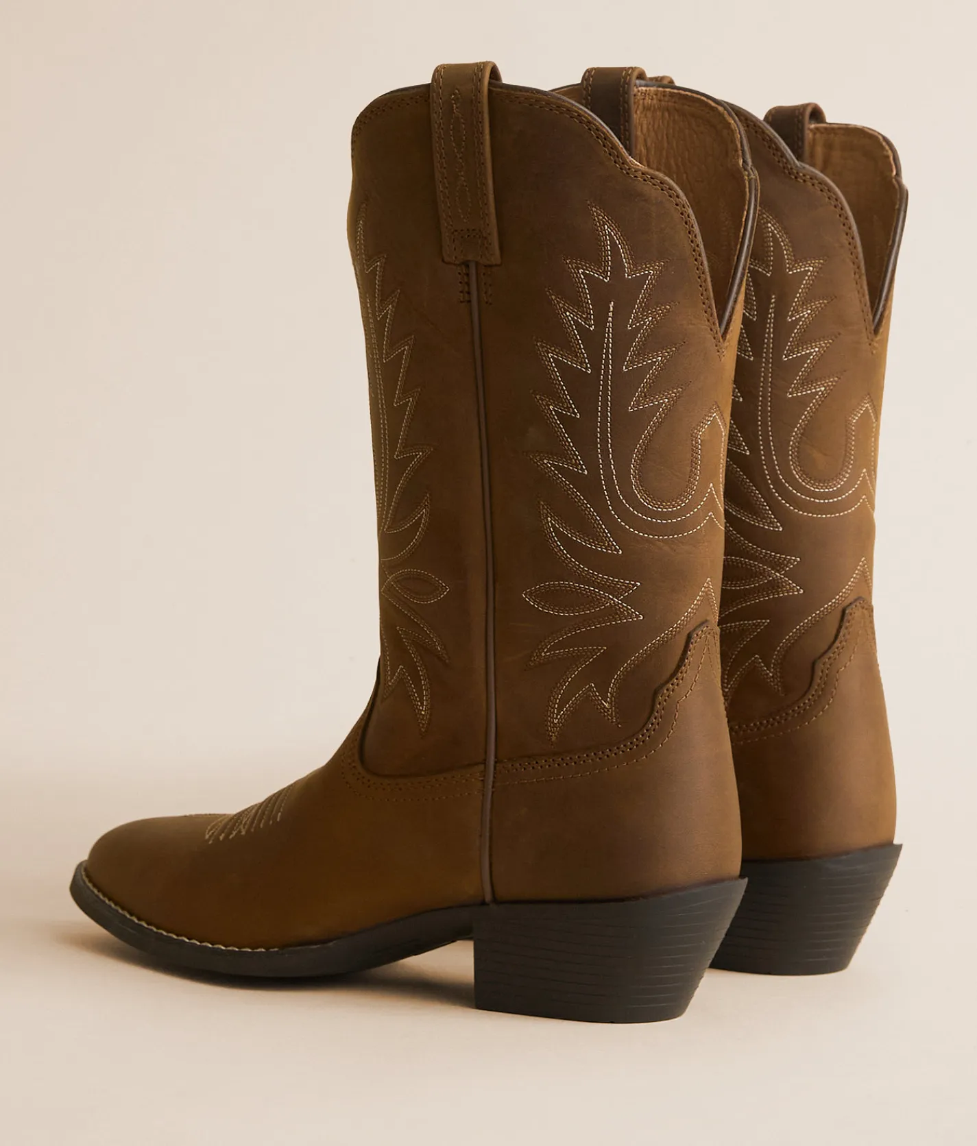 Ariat Heritage Wide Calf Leather Western Boot Distressed Brown Clearance