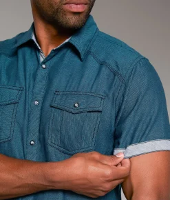 Tops | BKE Herringbone Athletic Shirt Navy Teal