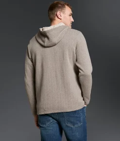 Outpost Makers Herringbone Quilted Hoodie Brindle Hot