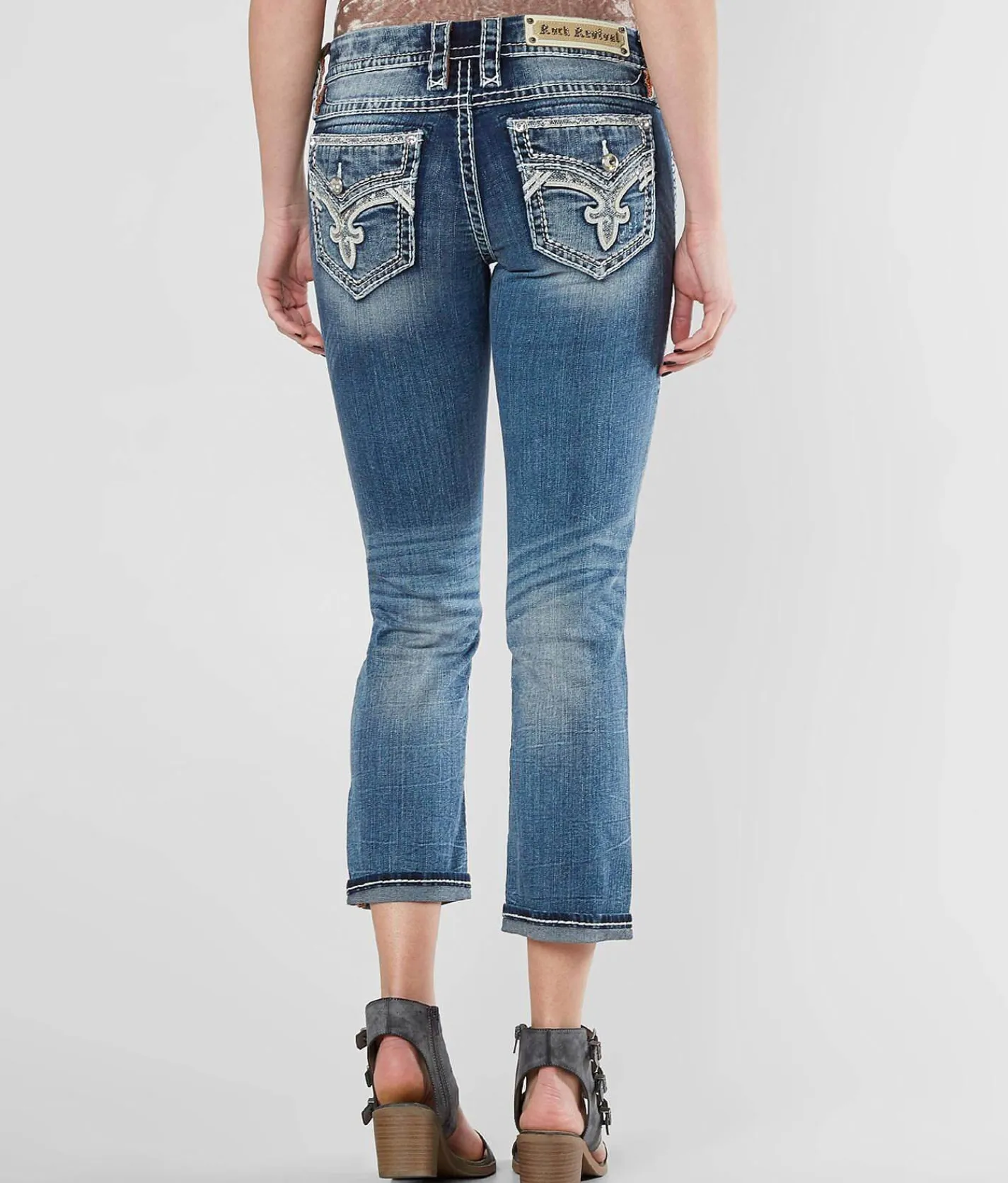 Jeans|Bottoms | Rock Revival Hettie Cuffed Stretch Capri Jean Hettie C206
