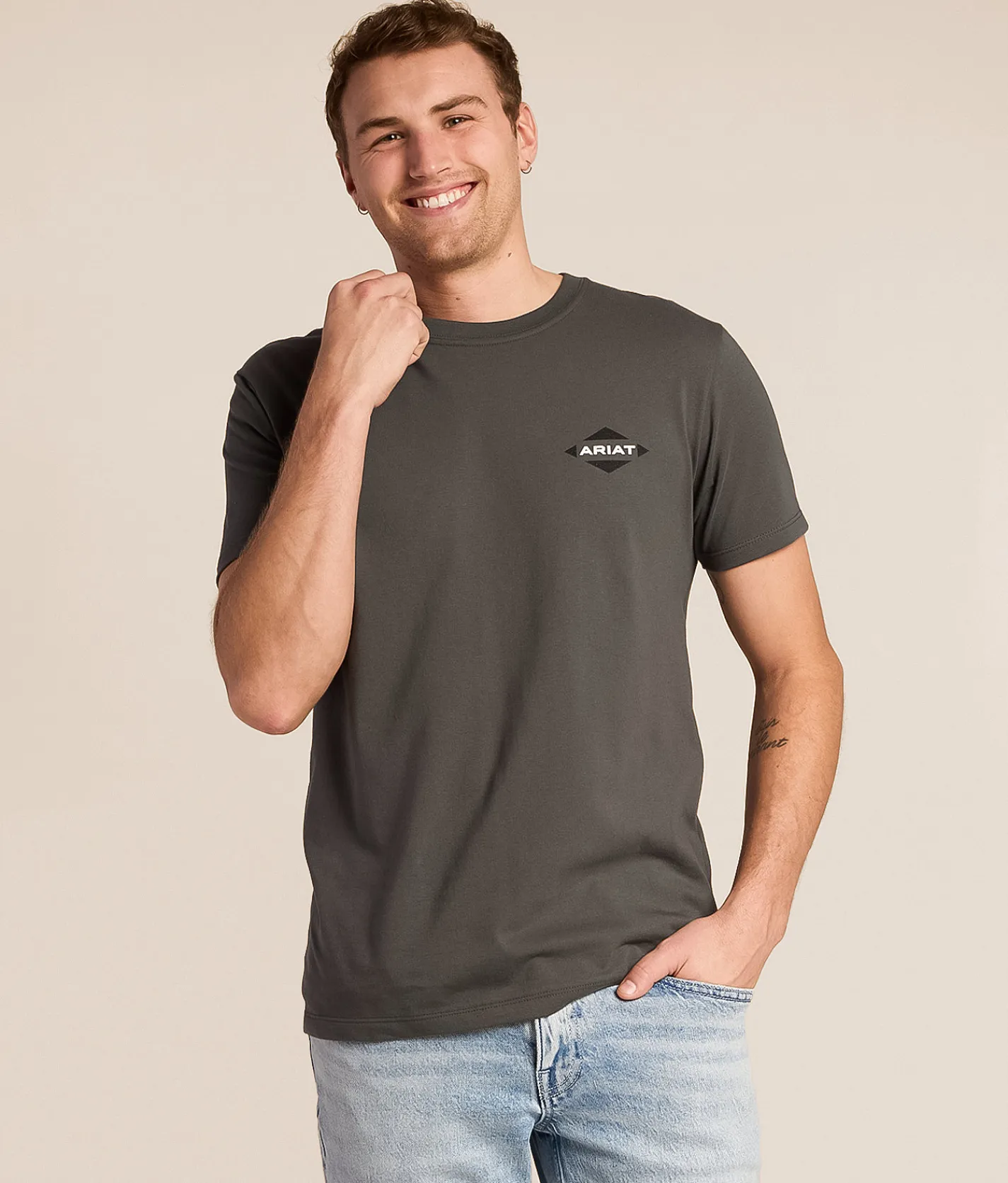 Tops|Graphic T-Shirts | Ariat Hexaflag Freedom T-Shirt Dark Shadow