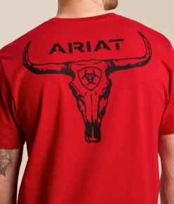 Tops | Ariat Hex Diamond T-Shirt Scarlet Sage