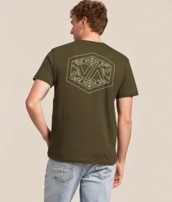 RVCA Hex Filigree T-Shirt Fatigue Sale