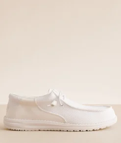 White Crow HEYDUDE™ Wally Stitch Geo Shoe White Discount