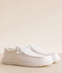 White Crow HEYDUDE™ Wally Stitch Geo Shoe White Discount