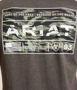 Tops|Graphic T-Shirts | Ariat Hidden Tigers Camo T-Shirt Heather Brown