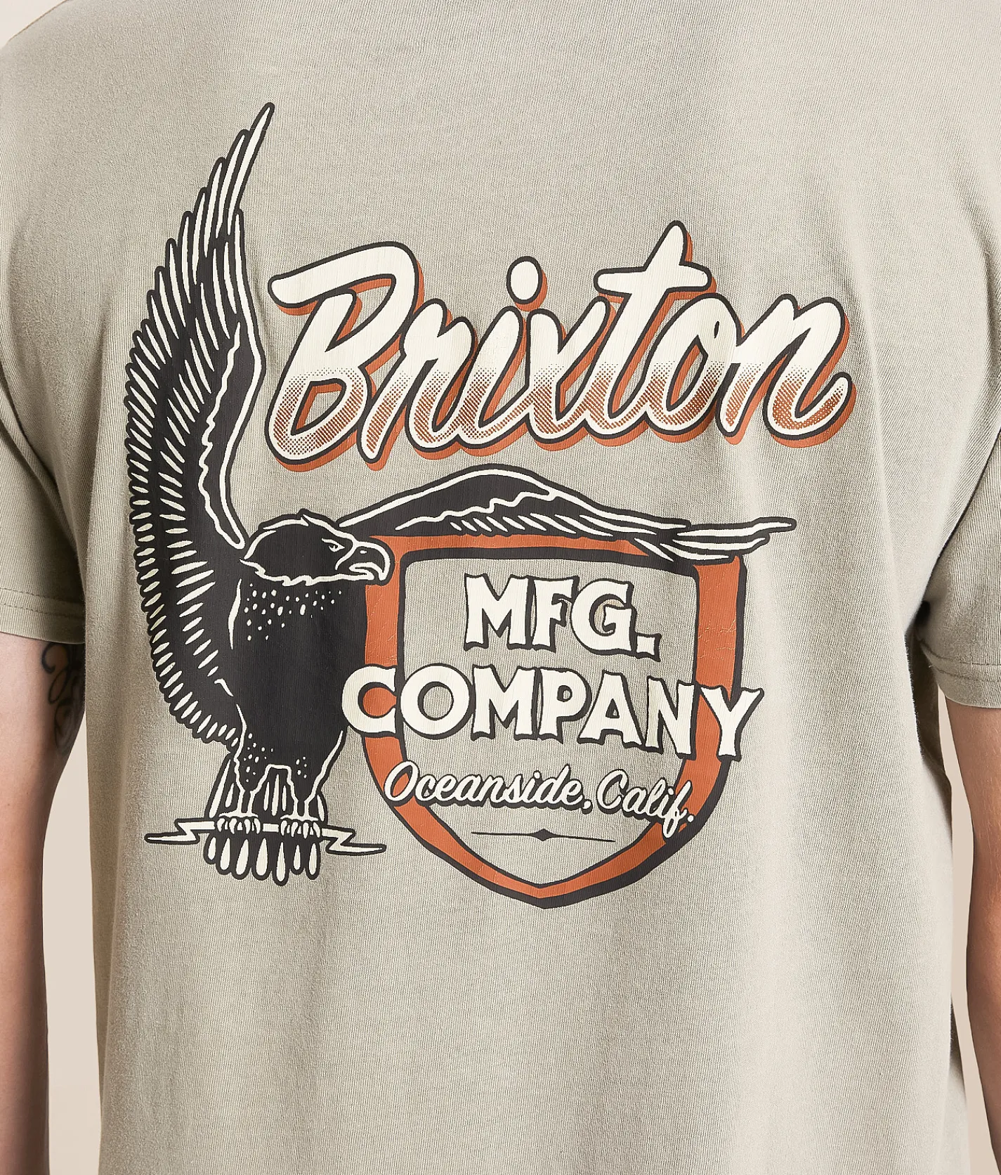 Tops|Graphic T-Shirts | Brixton Highline T-Shirt Cinder Worn Wash