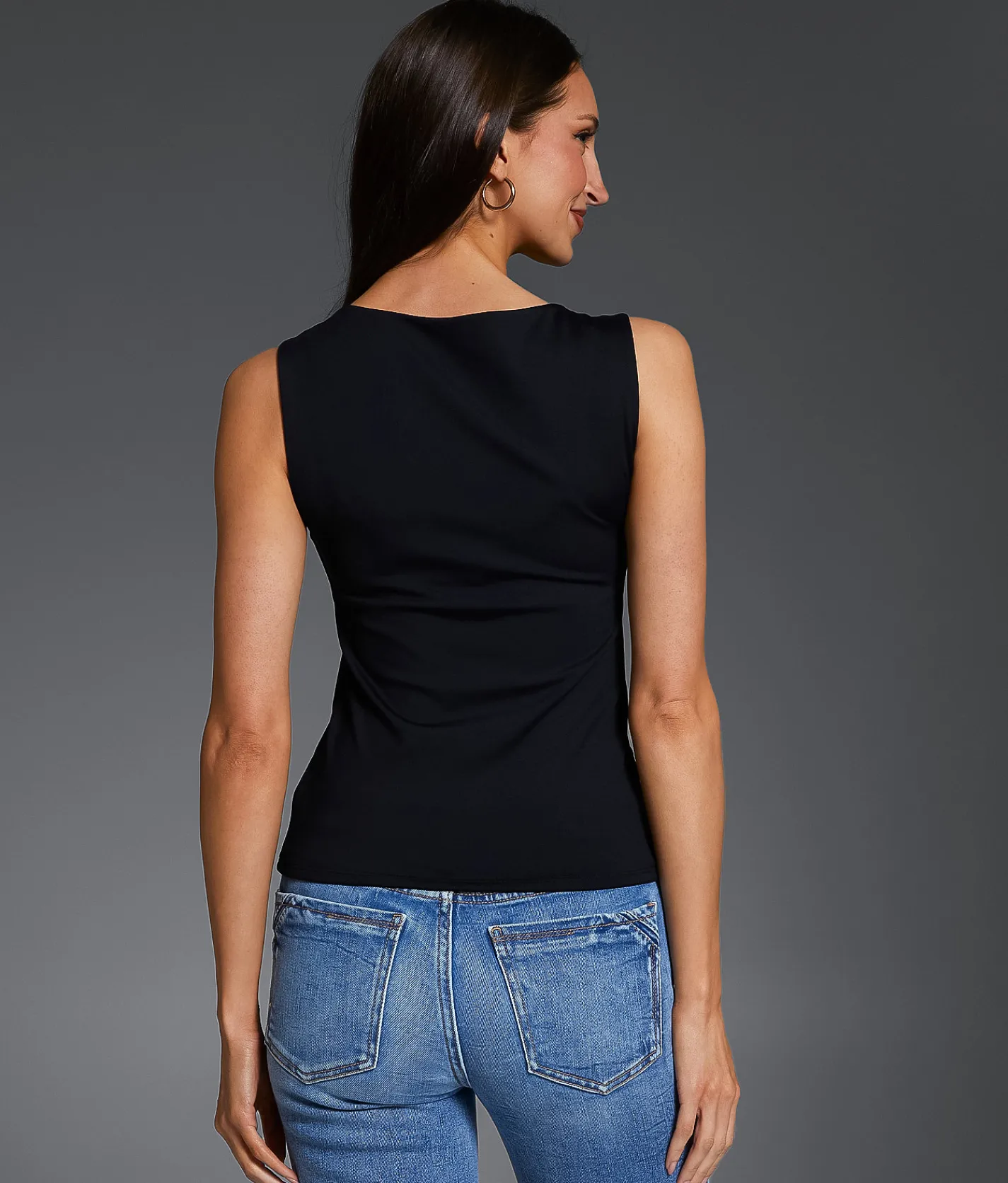 Tops | Buckle Black High Neck Shaping & Smoothing Tank Top White