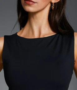 Tops | Buckle Black High Neck Shaping & Smoothing Tank Top White