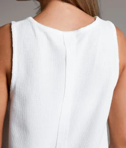 BKE High Neck Thermal Tank Top White Hot