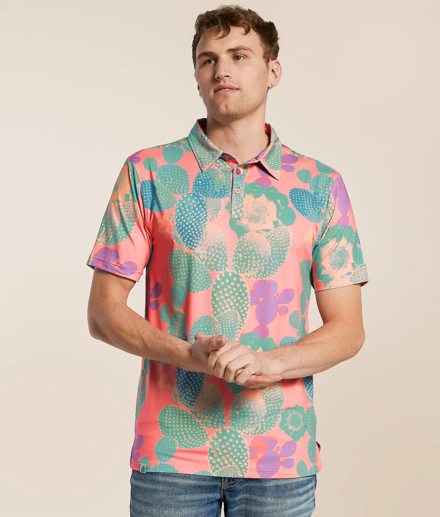 Sendero Provisions Co. High Noon Performance Stretch Polo Nopal Cosmico Online