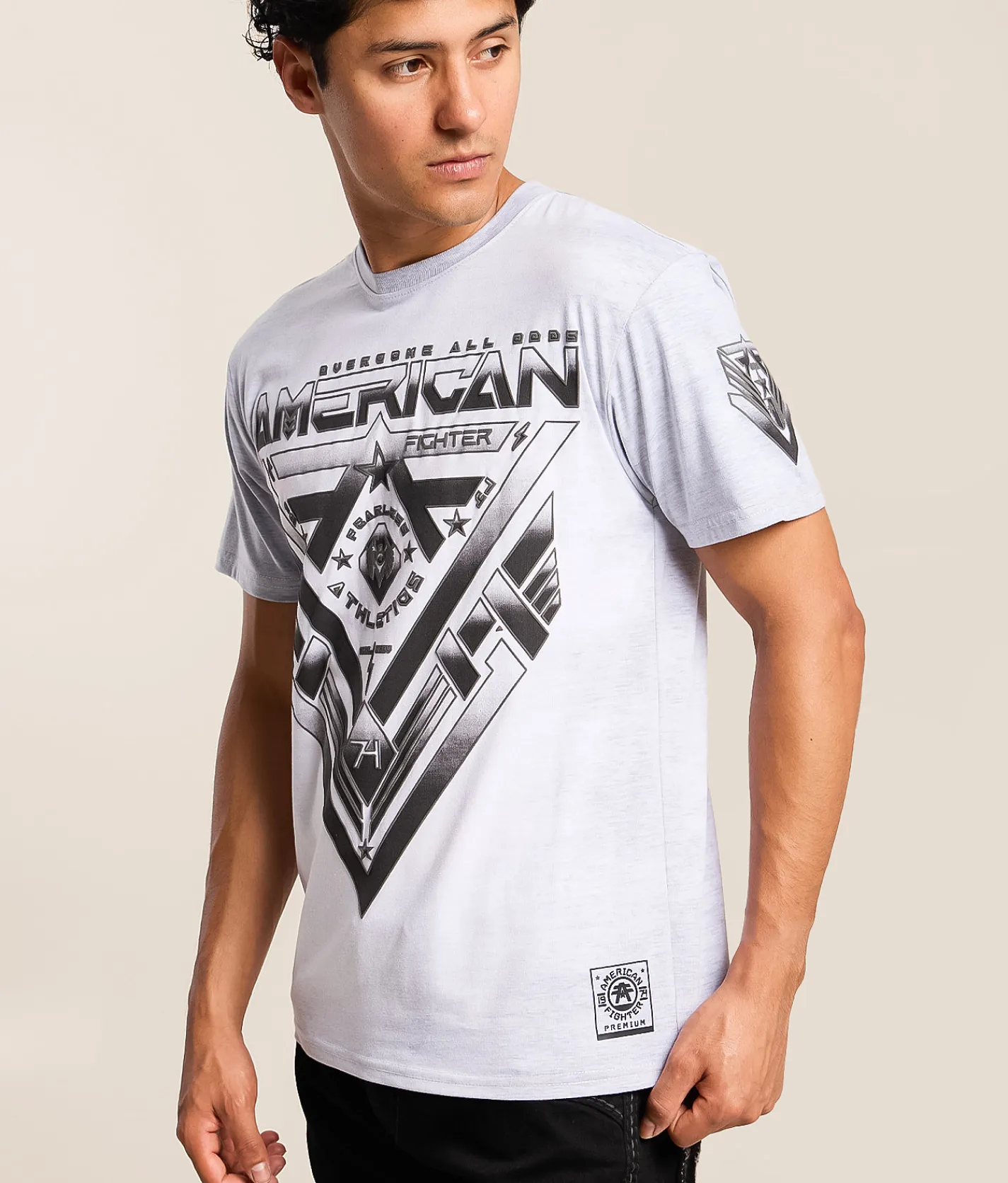 Tops|Graphic T-Shirts | American Fighter High Ridge T-Shirt White Multi