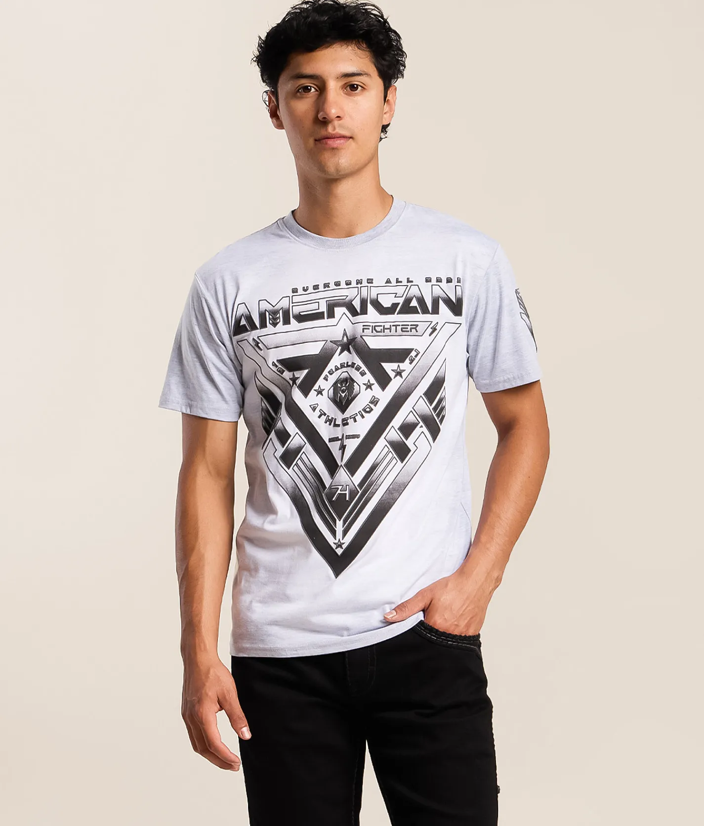 Tops|Graphic T-Shirts | American Fighter High Ridge T-Shirt White Multi