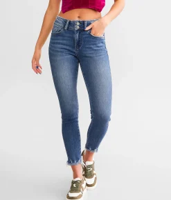 Flying Monkey High Rise Ankle Skinny Stretch Jean Seaside Clearance
