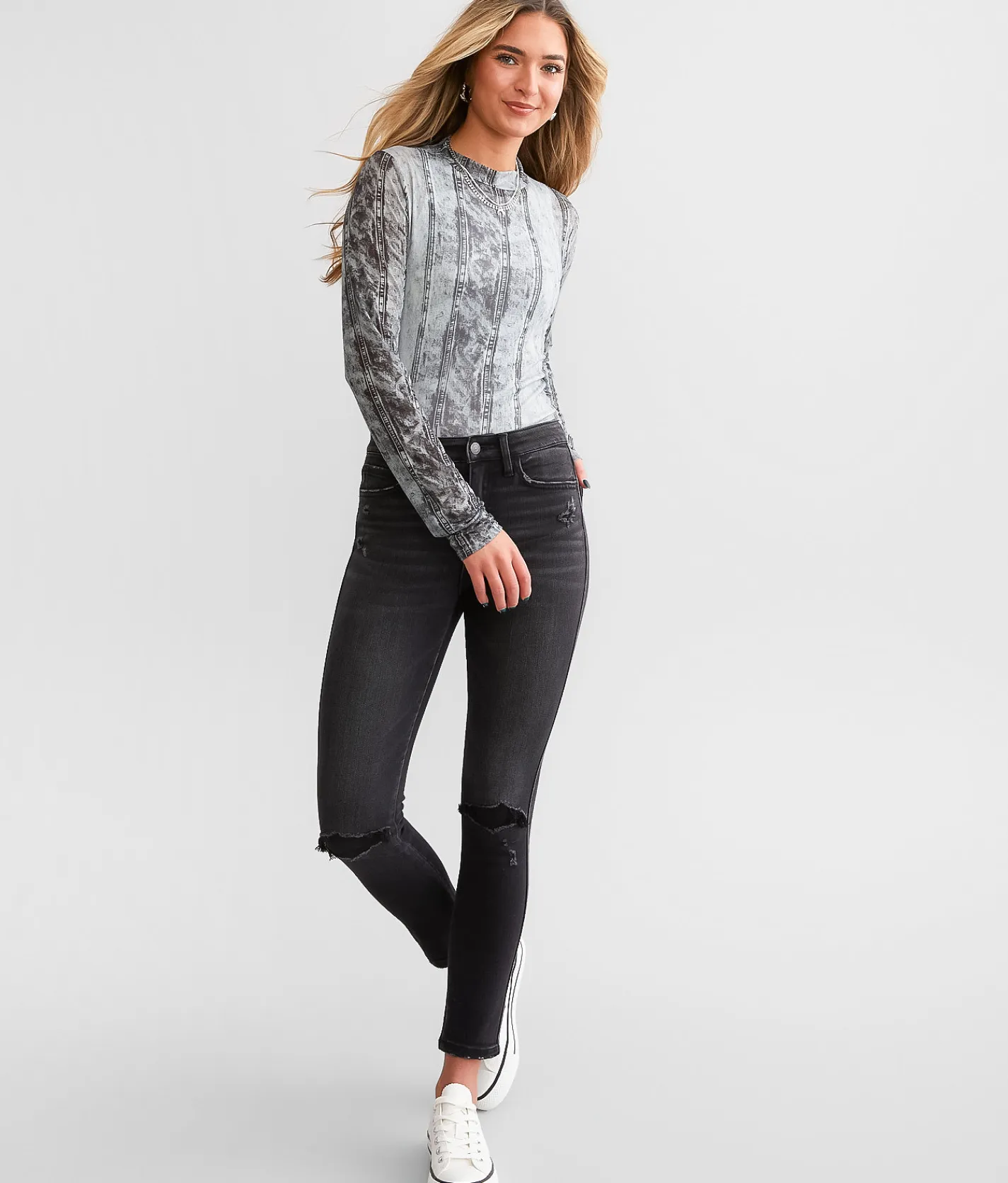 Flying Monkey High Rise Ankle Skinny Stretch Jean Thriving Outlet