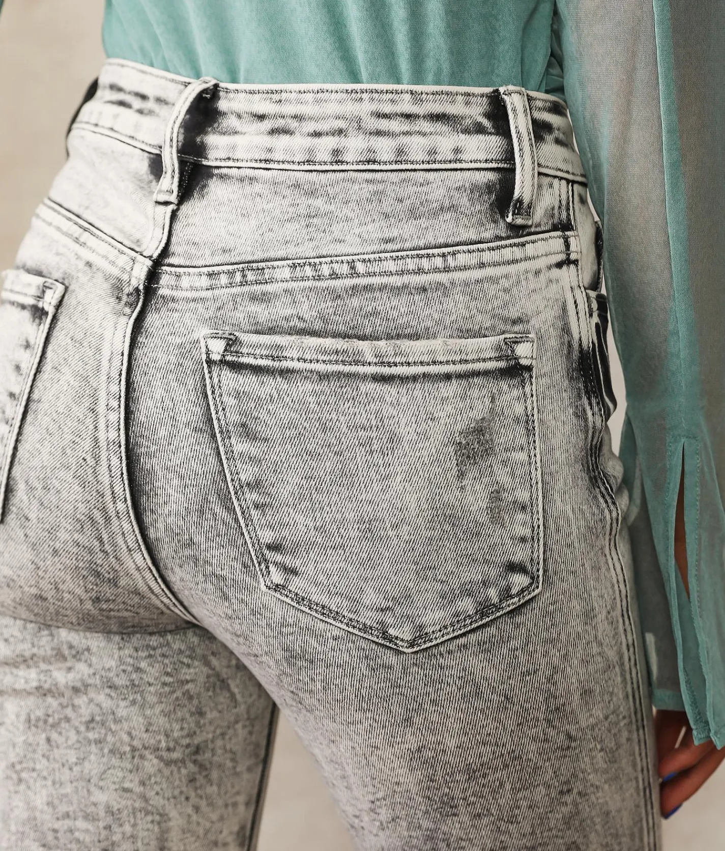 Flying Monkey High Rise Ankle Skinny Stretch Jean Clouds Discount