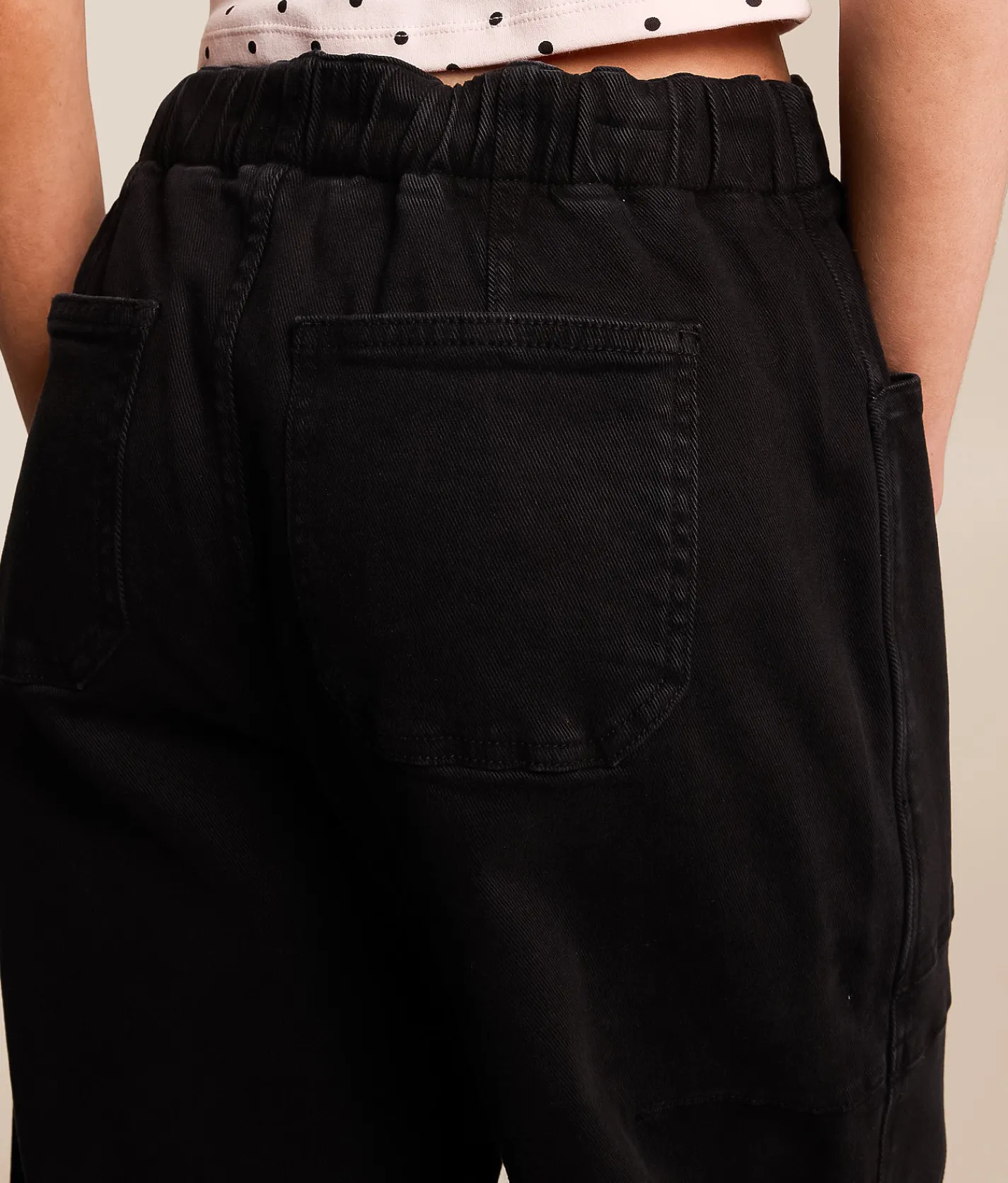 Risen High Rise Barrel Stretch Cuffed Pant Black Online