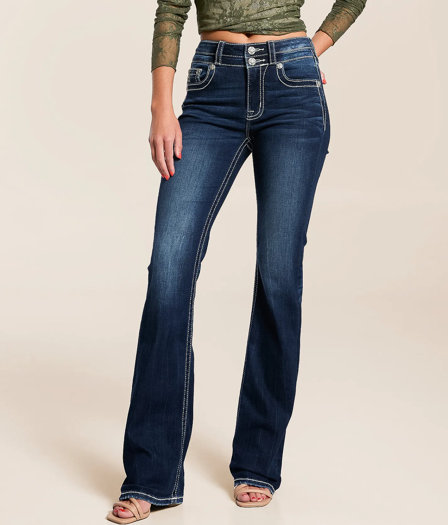 Bottoms | Miss Me High Rise Boot Stretch Jean D1132