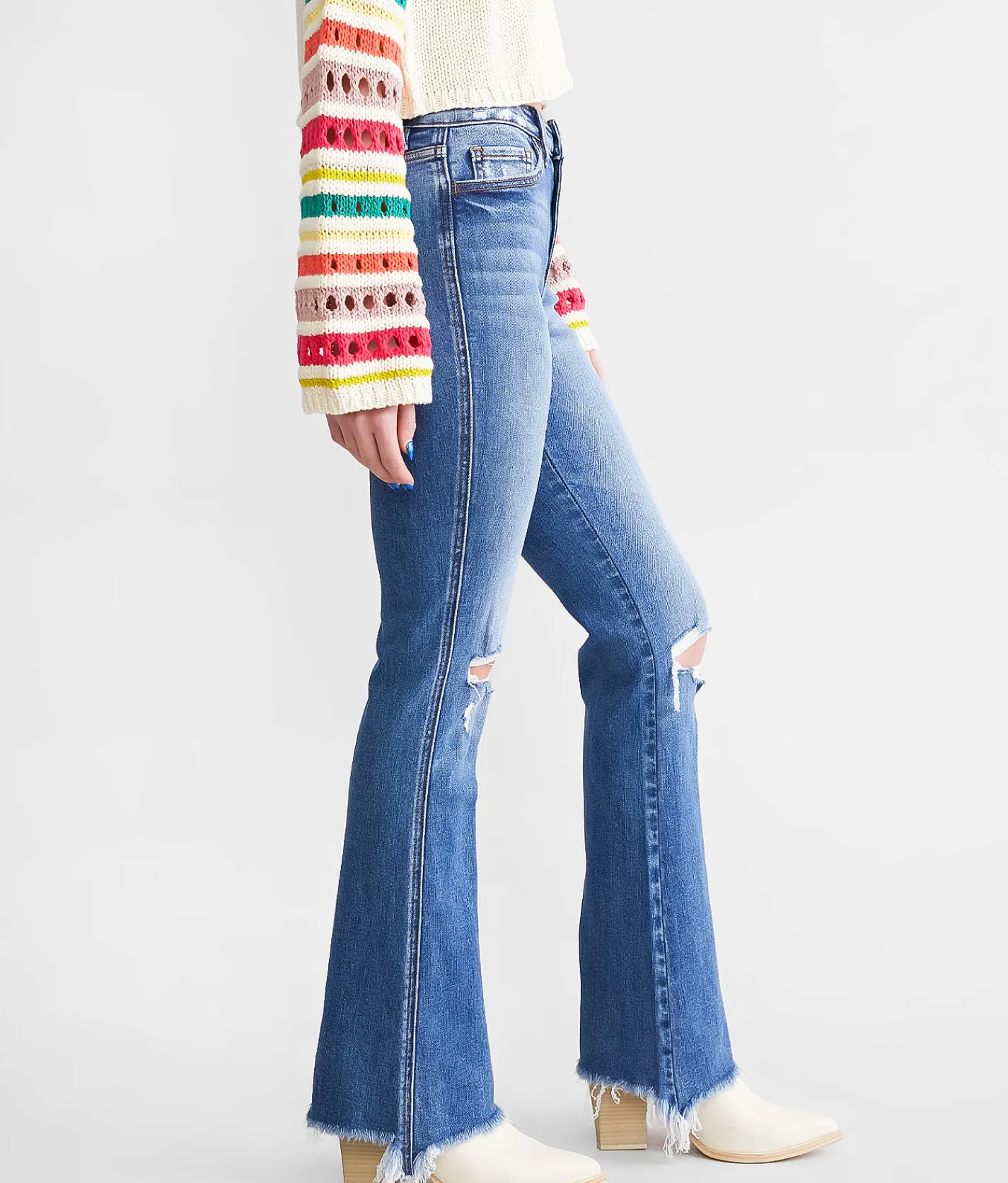 Jeans|Bottoms | Flying Monkey High Rise Boot Stretch Jean Starlight