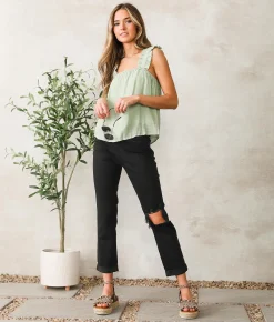 VERVET by Flying Monkey High Rise Boyfriend Cuffed Jean Fargo Clearance