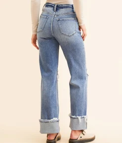 Jeans | Flying Monkey High Rise Classic Straight Stretch Jean Wishfull