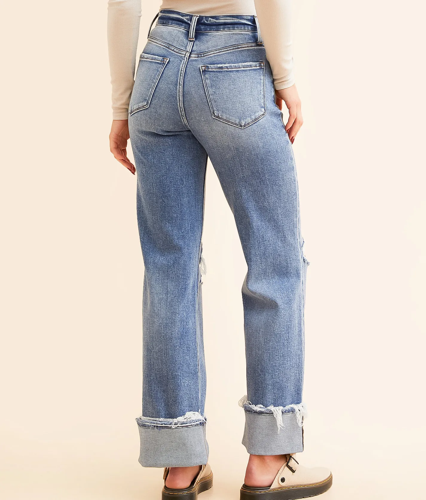 Jeans | Flying Monkey High Rise Classic Straight Stretch Jean Wishfull