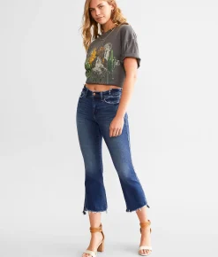 Flying Monkey High Rise Cropped Flare Stretch Jean Chivalrous Hot