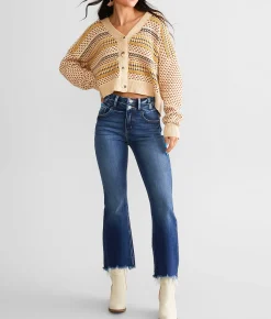 KanCan Signature High Rise Cropped Flare Stretch Jean Rebecca Discount
