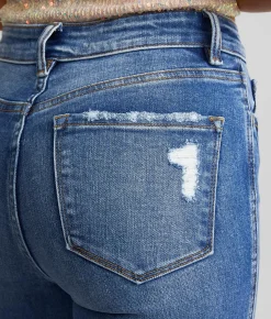 Flying Monkey High Rise Cropped Flare Stretch Jean Eliana Best
